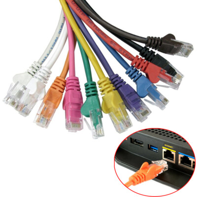RJ45 Cat5e Network LAN Cable Ethernet Patch Lead Internet Wire 0.25m ...