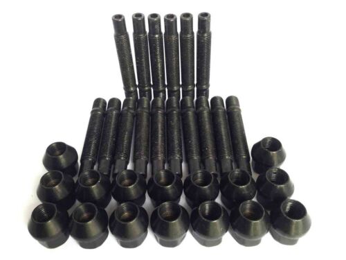 M12 x 1.5 Stud Conversion Kit for Mini's Inc Nuts (Black) - Afbeelding 1 van 3