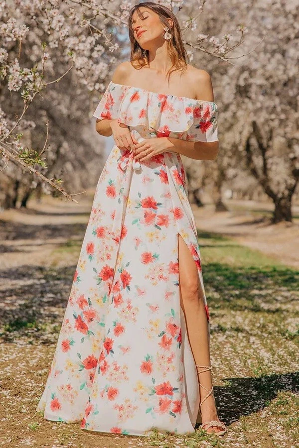Yumi floral maxi clearance dress