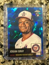 2022 Topps Chrome Platinum Josiah Gray Rookie Blue Atomic Nationals /100