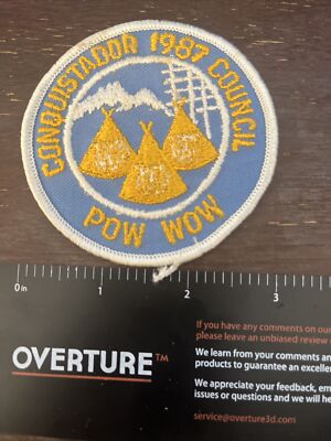 1987 Pow Wow Conquistador Council Patch New Mexico NM Boy Scouts BSA Teepee