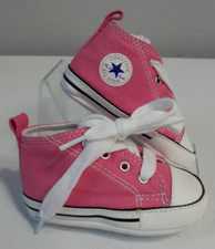 Converse Chuck Taylor First Star Pink Lace Up Sneaker Shoes Infant Sz 3