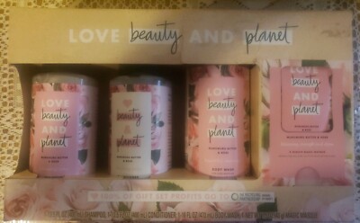 NEW~SEALED Love Beauty and Planet Gift Set w/Shampoo, Conditioner & Body Wash +
