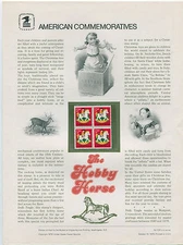 #1769 15c Hobby Horse Christmas USPS #104 Commemorative Stamp Panel