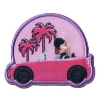 Barbie © Auto Sonnenuntergang - AufnäHer, BüGelbild, AufbüGler GrößE: 6,5 X 8 Cm