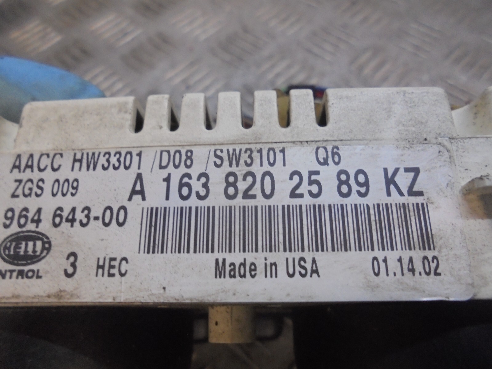 A1638202589 MERCEDES Ml W163 Climate Heater Control Unit for sale 