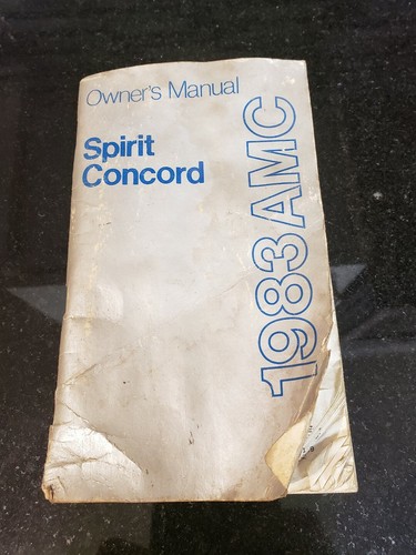 1983 AMC SPIRIT & CONCORD ORIGINAL FACTORY OPERATOR'S MANUAL OWNERS OEM