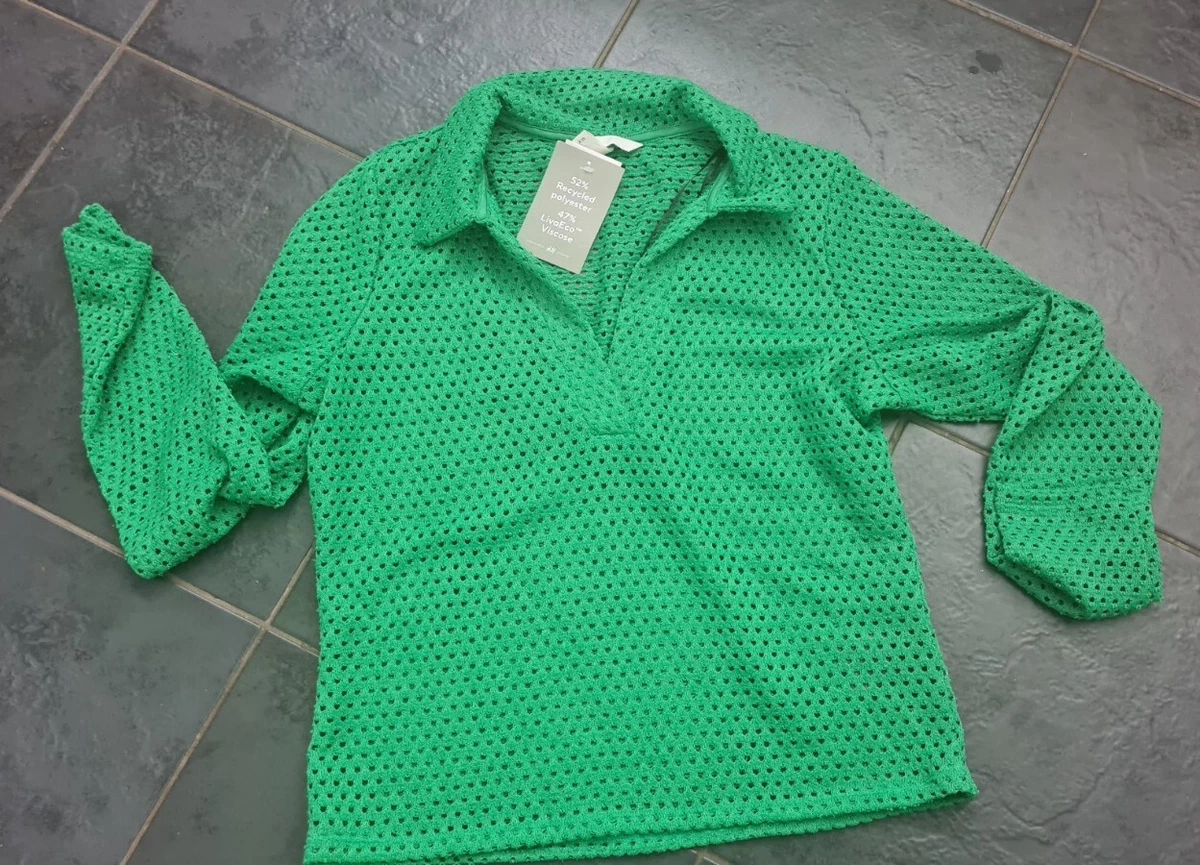 h&m green top