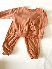 Quincy Mae Toddler Coral Velour Jogger Set