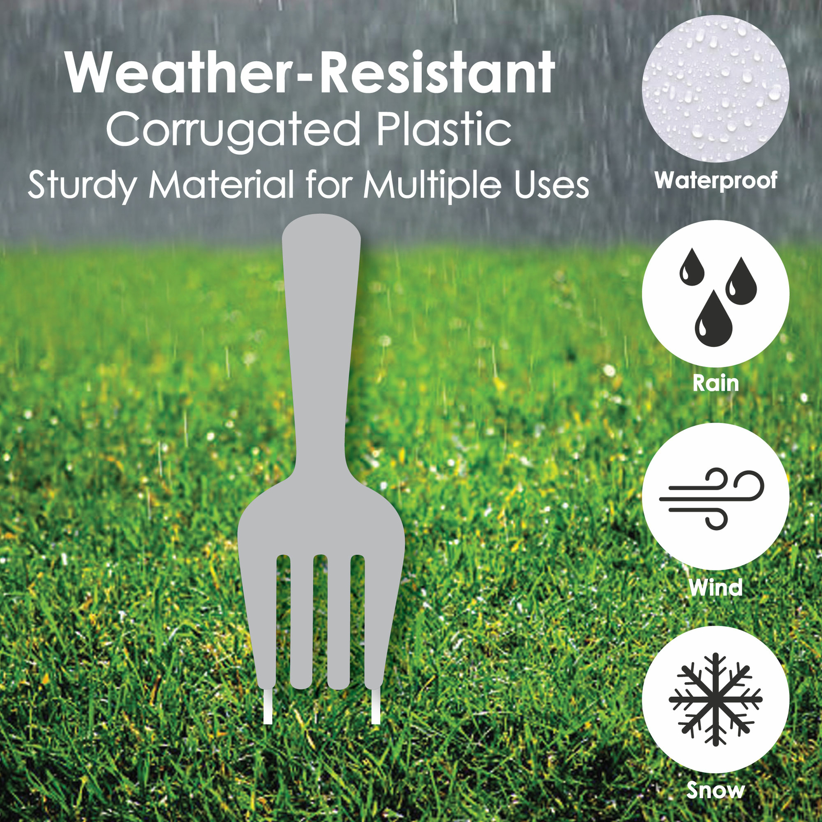 You've Been Forked Outdoor Lawn Decor Funny Fork Prank Yard Signs