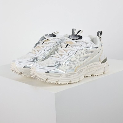 Off Arrow White Be Right Back White Grey Unisex Retro Running Shoes Sneakers