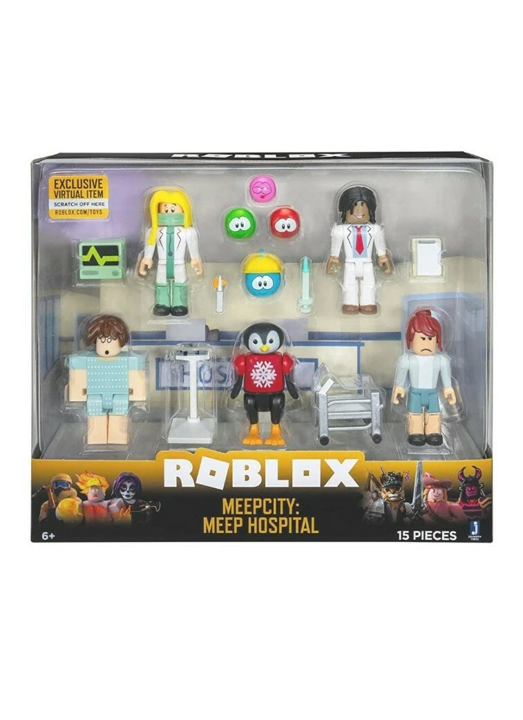  Roblox Celebrity Collection - MeepCity: Meep Hospital Six  Figure Pack [Includes Exclusive Virtual Item] : Toys & Games