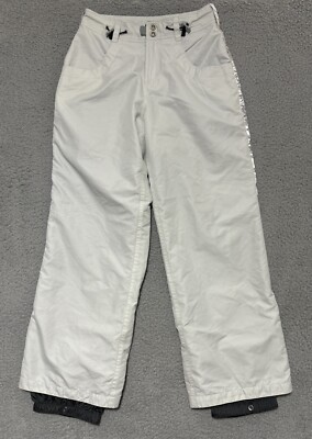 Roxy Snow Pants Ivory Womens Small Mesh Lining 26x28 Great