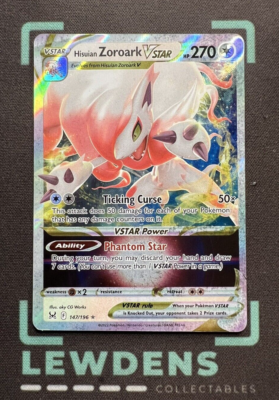 Hisuian Zoroark Vstar - 147/196 - Ultra Rare - SWSH Lost Origin