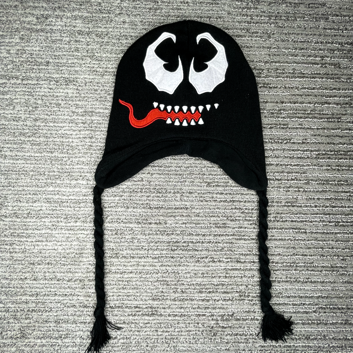 Official Marvel Venom Beanie Hat Black Symbiote Marvel Venom