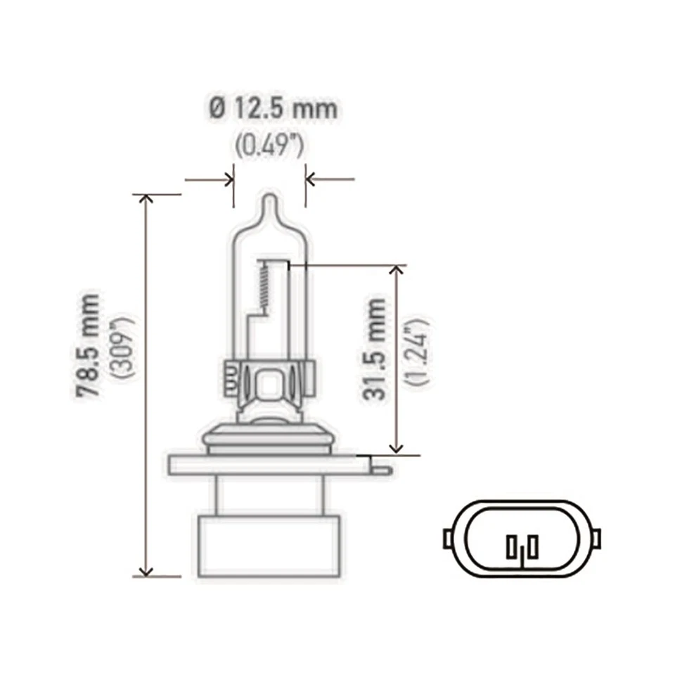 Bombilla de faro High Beam Hella para Dodge Intrepid 2004 2003 2002 2001 2000 1999 Foto 2 de 4