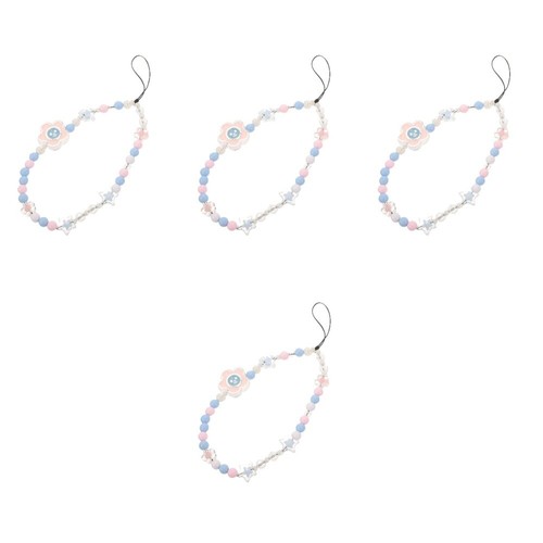 4 PCS Flower Chain Beaded Phone Strap Cellphone Charm - 第 4/12 張圖片