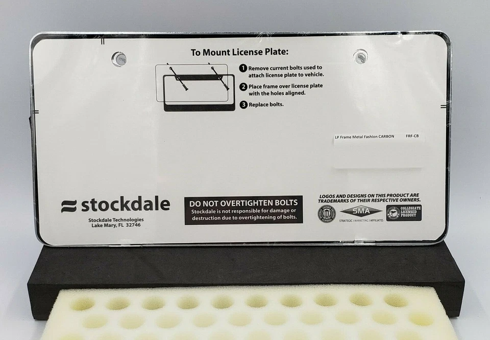 North Carolina State Wolfpack Metal Carbon Fiber License Plate Frame+Bonus Item! - Image 3 of 3