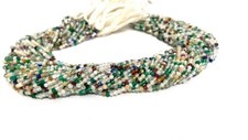 Nature Multi Mix Micro Faceted Round Gemstone Loose Beads Strand 12'' Jewelry