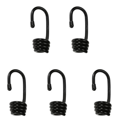 5pcs 6mm 8mm 10mm Metal Spiral Wire Hooks Bungee Shock Cord Elastic Rope End