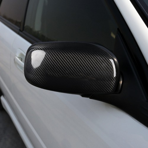 Black Real Carbon Fiber Mirror Cover for 2004 2005 2006 2007 Subaru Impreza WRX - Picture 3 of 21
