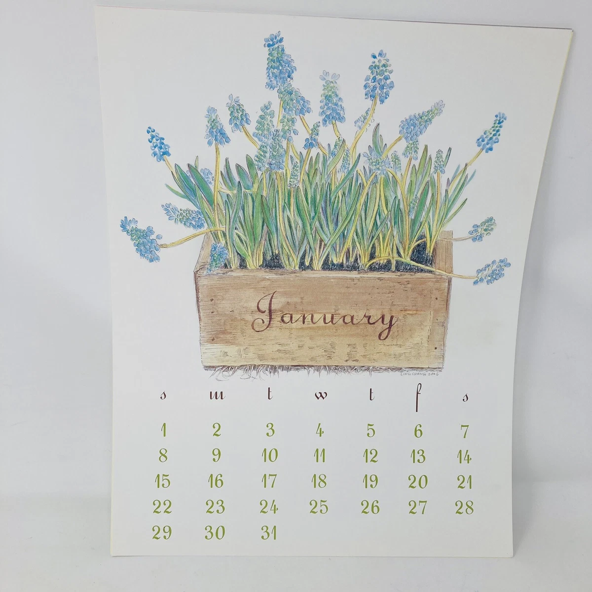 Ling Chang's Bouquet Calendar for 2006 Twelve Colorful Floral Prints 11x14