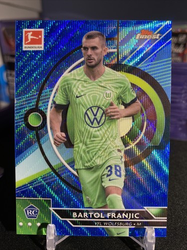 146 Bartol Franjic /150 RC Blue Wave 2022-23 TOPPS FINEST BUNDESLIGA