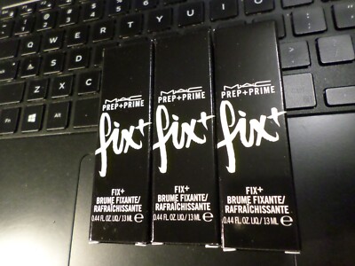 3 X MAC PREP+PRIME FIX+ SKIN REFRESHER FINISHING MIST TRAVEL SZ NIB 0.44oz 13ml