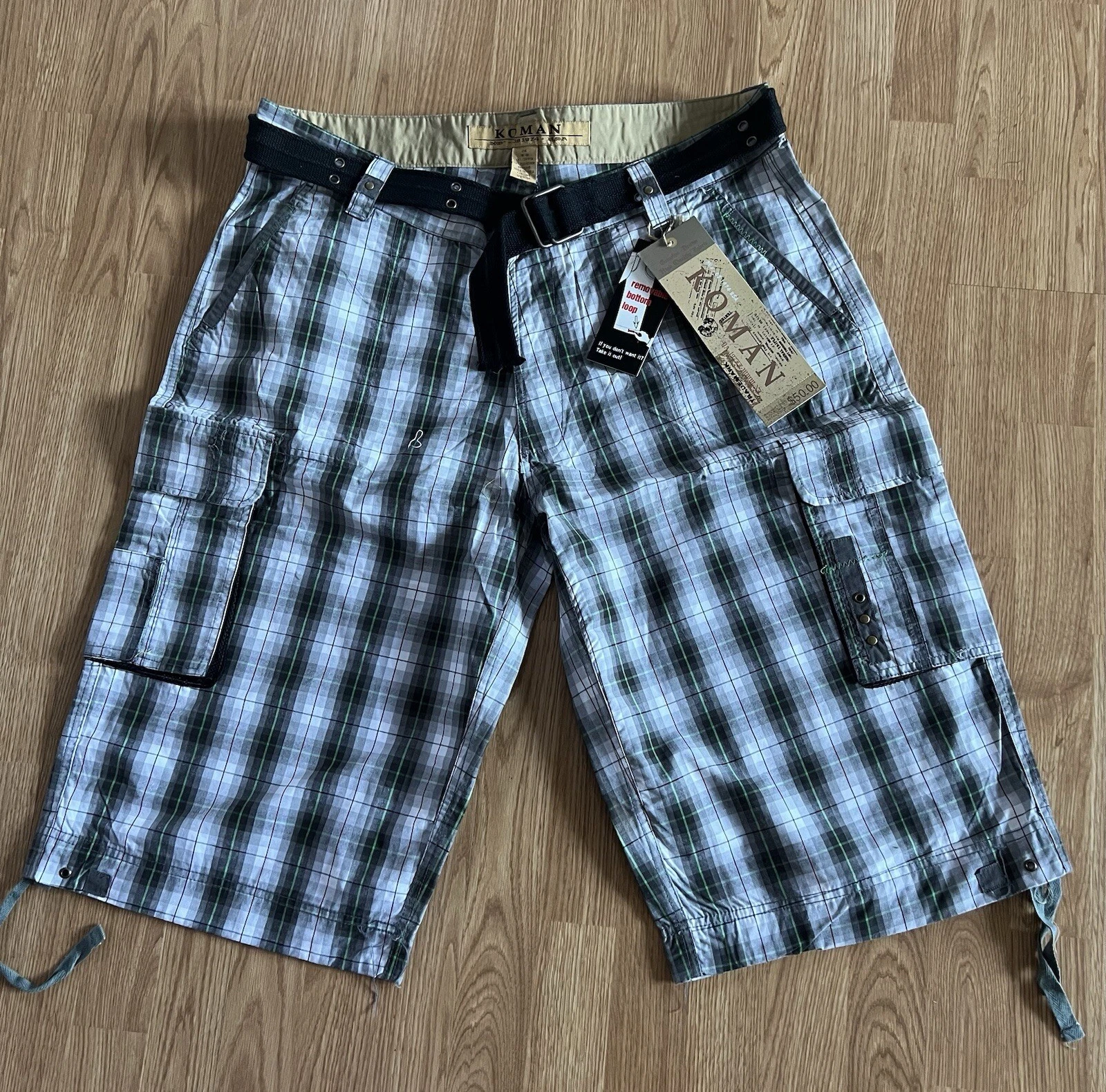 Koman Cargo Shorts For Men Size: 2XL Color: Khaki