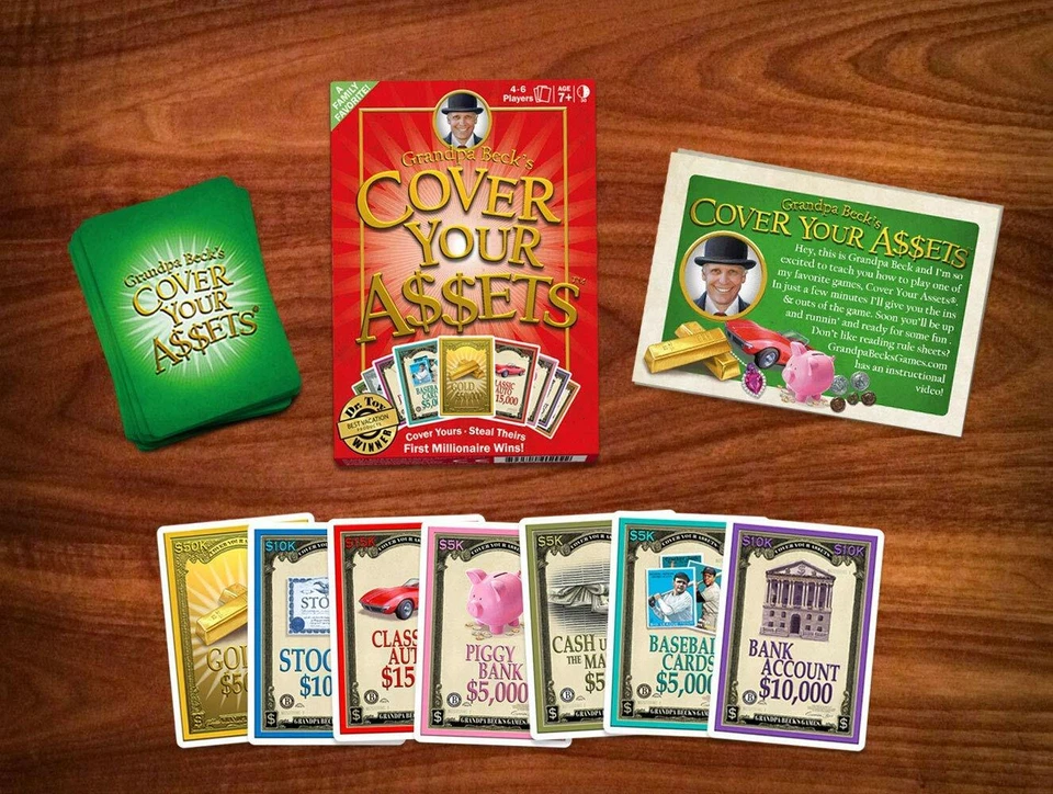 Grandpa Becks Cubre tus activos Juego de cartas Divertido conjunto familiar-juguete de colección Foto 3 de 4