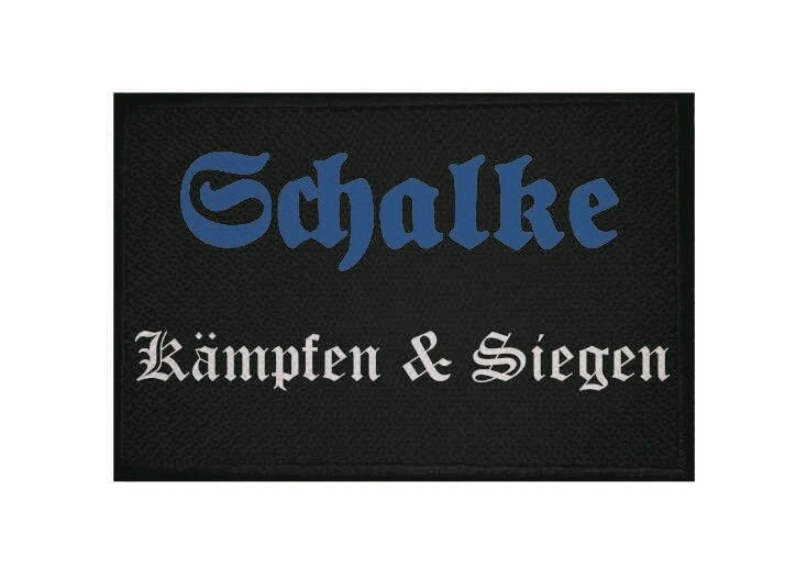 U24 Aufnäher Schalke Kämpfen & Siegen Fahne Flagge Aufbügler Patch 9 x 6 cm
