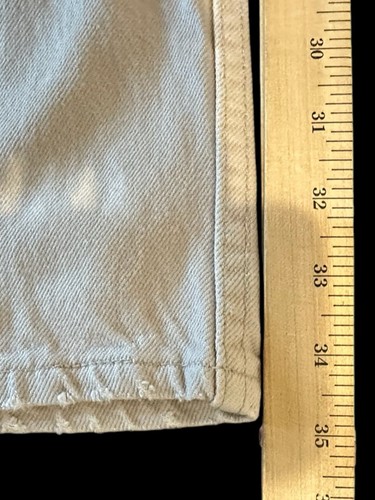 Vintage Levis 546 Denim White Ivory Jeans Mens 40x34 Loose Fit Pleated USA 90s - Picture 5 of 5
