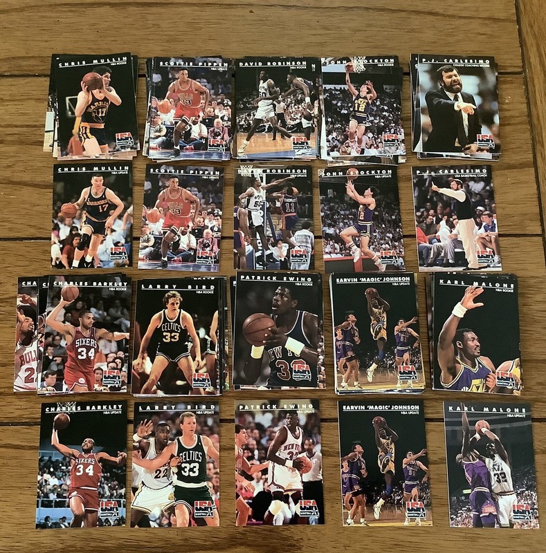 1992 Skybox USA Basketball Near Complete Set Michael Jordan Bird Barkley Ewing