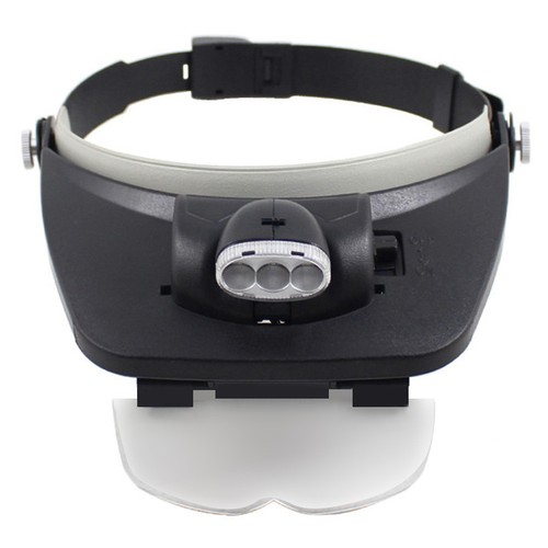 CE Dental Headband Loupes 4 Lenses Glasses Magnifier Loupe with 3 LED