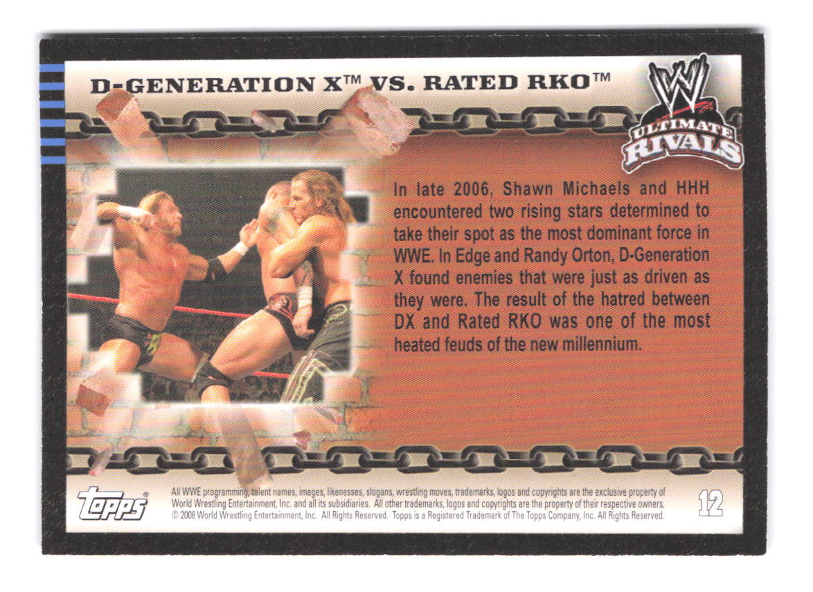 2008 Topps WWE Ultimate Rivals - Randy Orton, Triple H, Shawn