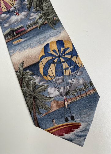 Tango - Old Fashioned Painterly Parasailing - Men's Tie - Picture 12 of 12