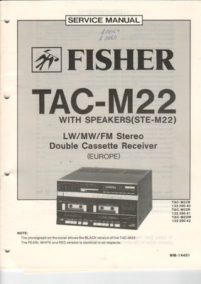 Fisher Service Manual Guide Tac M22 B1487 Ebay