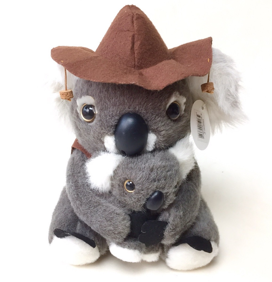 Oz Mate Australian Gray Koala Bear Fishing Papa & Baby Plush