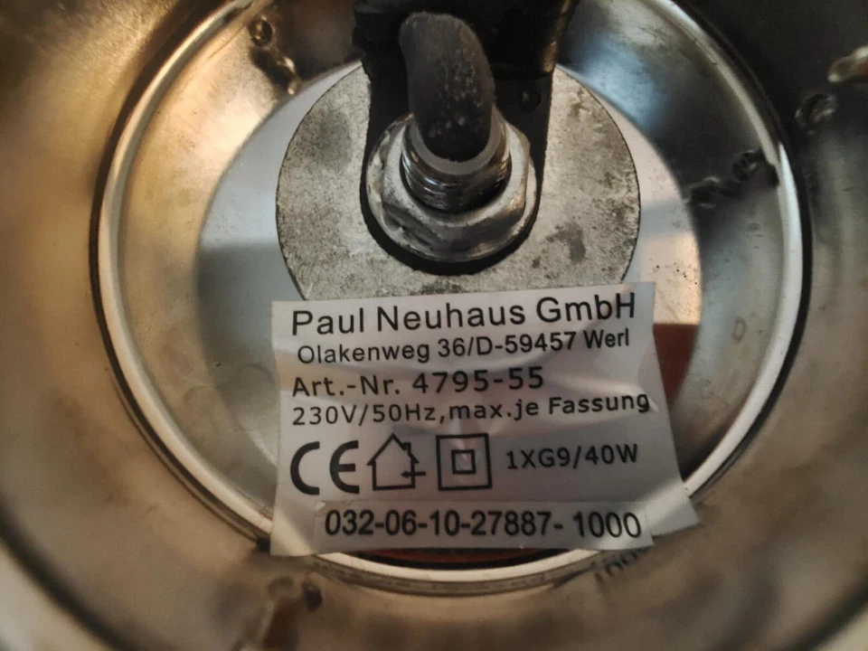 Paul Neuhaus WOMBLE Tischleuchte Edelstahl, 1-flammig, 20cm Durchmesse - Bild 3 von 4