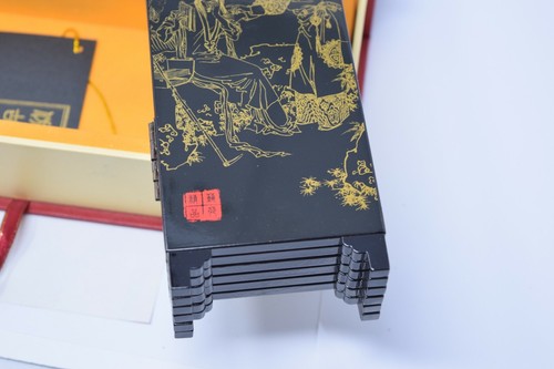 Asian Chinese Table Screen 6 Pannel Twelve Beauties Of Jinling Themed Divider - Picture 4 of 11