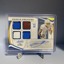 Josh Palmer 2021 Absolute Rookie Patch Auto /75 Premiere RC Quad Relic Mem