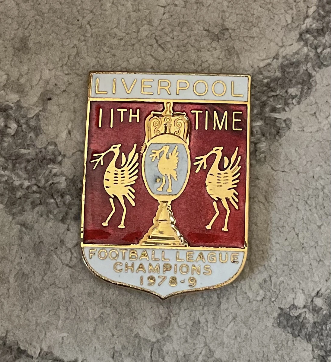 Liverpool FC Official Gold Round Pin Badge with Club Crest - Est. 1892 Large eBa
