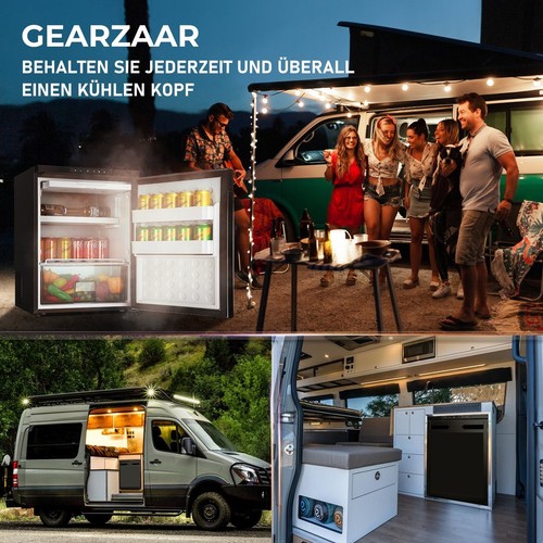 Kompressor Kühlbox 65L Zwei Kammern Gefrierbox Camping RV Kühlschrank 12V/230V - Bild 5 von 20