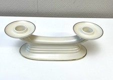 Porzellan Kerzenleuchter Edelstein Bavaria Elfenbeinporzellan mit Goldrand 29 cm