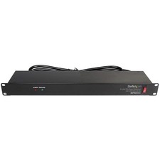 StarTech.com 8 Outlet Horizontal 1U Rack Mount PDU 8 Outlets 15A, Black
