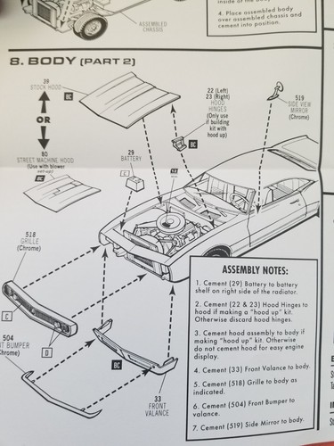 67 Camaro HOOD HINGES from AMT 1:25 Model 1967 Chevrolet 68 1968 Chevy - Picture 7 of 10