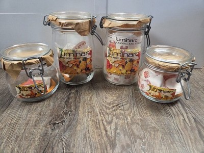 Vintage Luminarc Glass Canning Jar: Wire Bale Lid, Original Label NEW set of 4