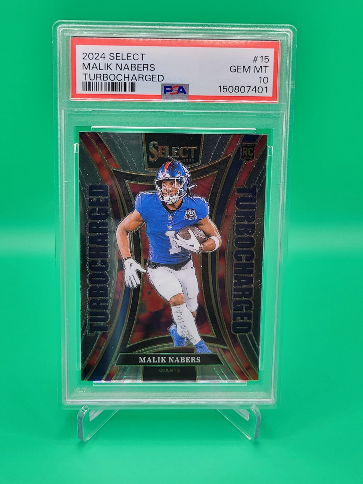 Malik Nabers Panini Select Turbocharged #15 Base