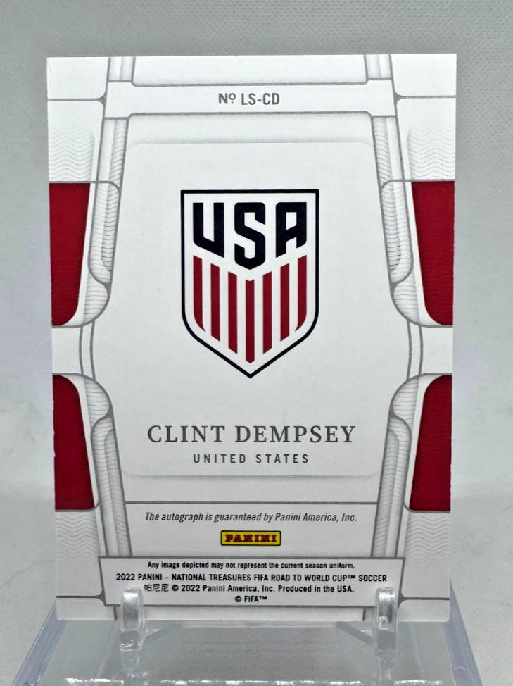 2022 Panini National Treasures CLINT DEMPSEY Legendary Signatures Auto /49 USA view 2