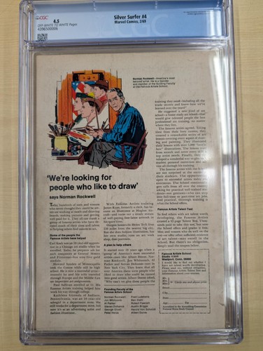 The Silver Surfer #4 (Marvel Comics ) CGC 4.5, Key comic! - Picture 2 of 3